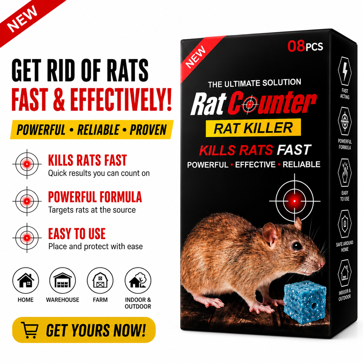 Rat Counter Rat Killer Cubes