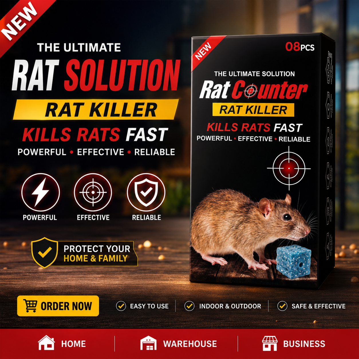Rat Counter Rat Killer Cubes